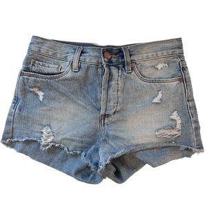 Blanknyc Distressed Denim Jean Shorts Size 24